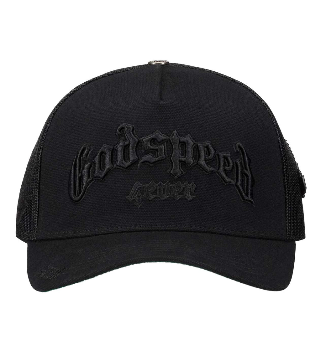 GODSPEED FOREVER TRUCKER HAT VANTA BLACK