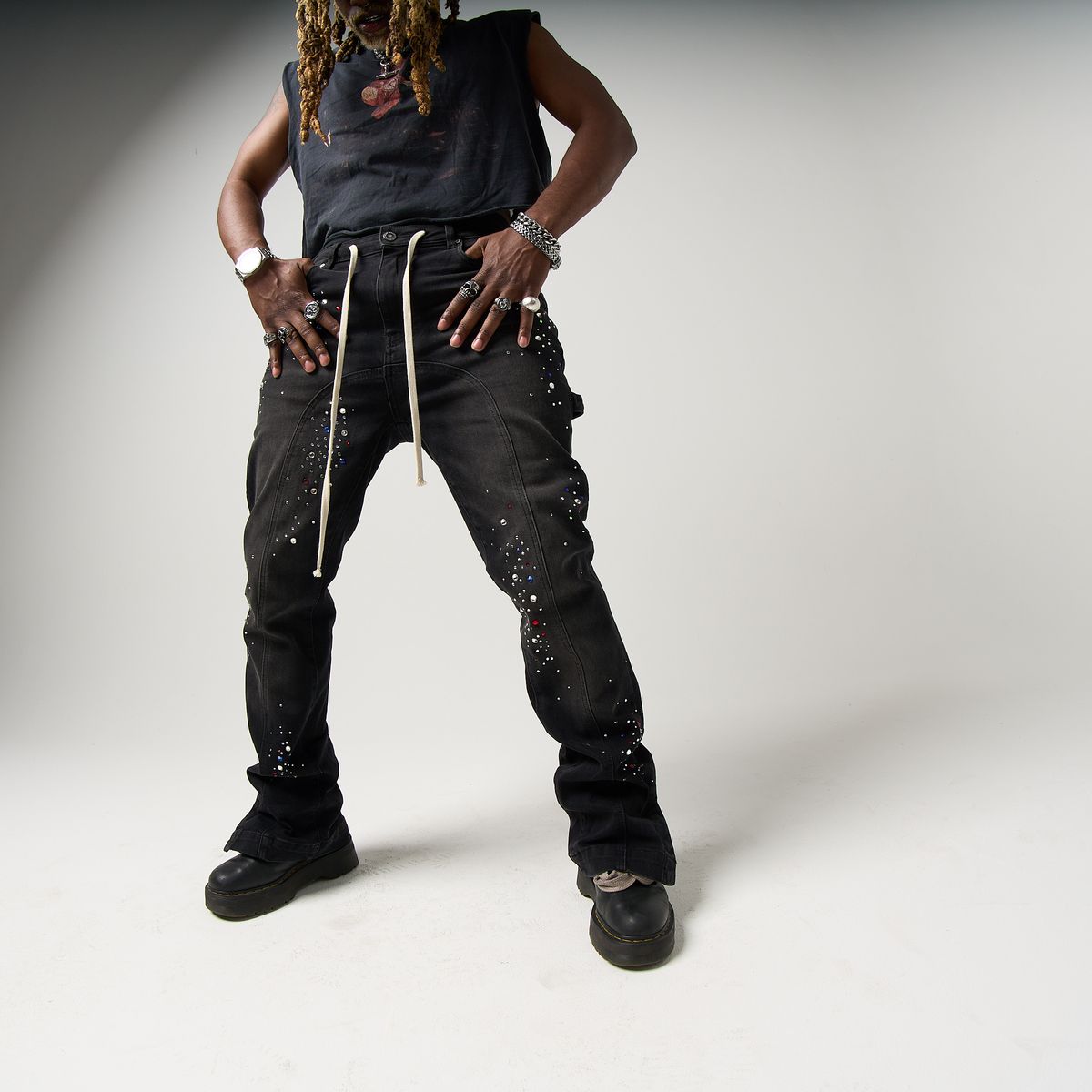 BLACK DENIM STONE “DUUA”