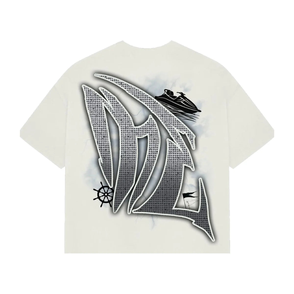 Cream ‘Jetski’ Rhinestone Tee
