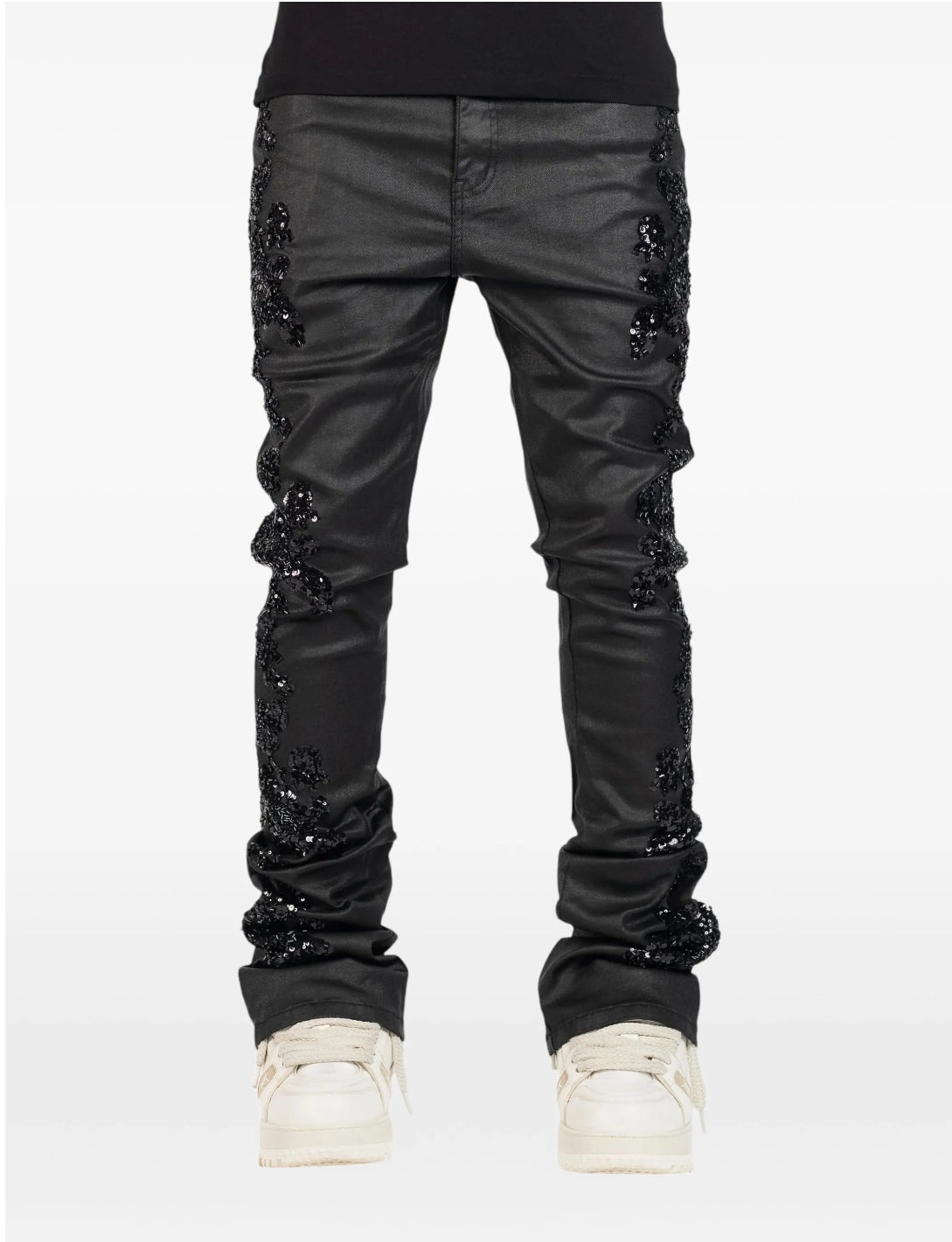 Sequin-embellish Black