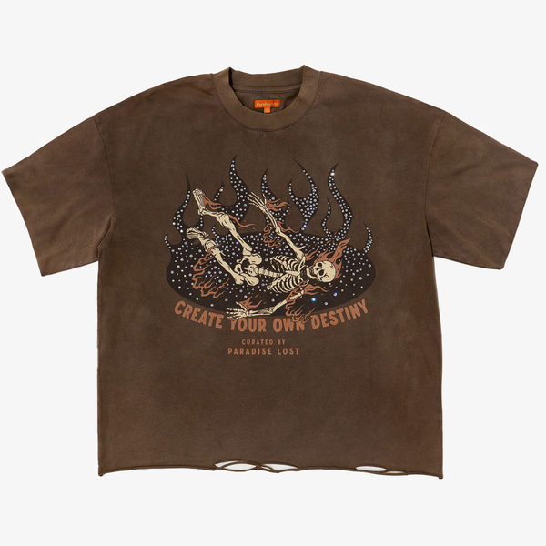 Flames of Fate Tee Mocha