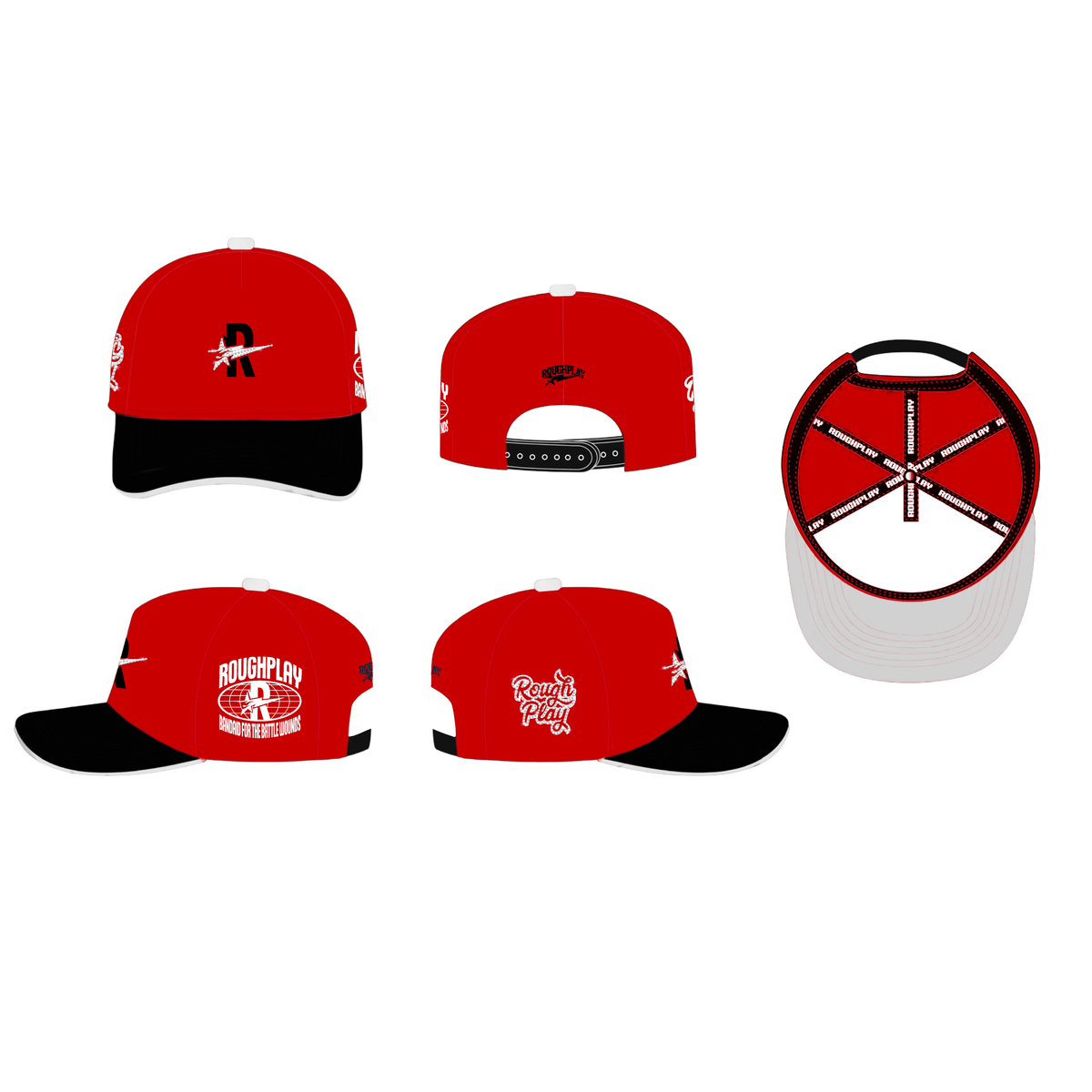 ROUGHPLAY HAT “RED AND BLACK”