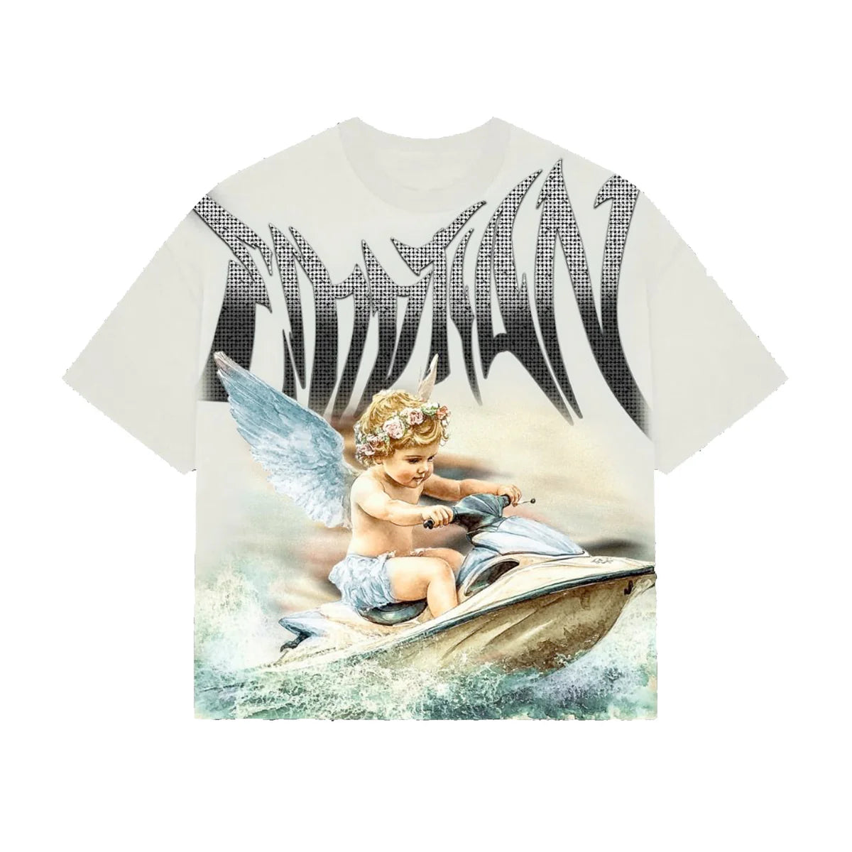 Cream ‘Jetski’ Rhinestone Tee