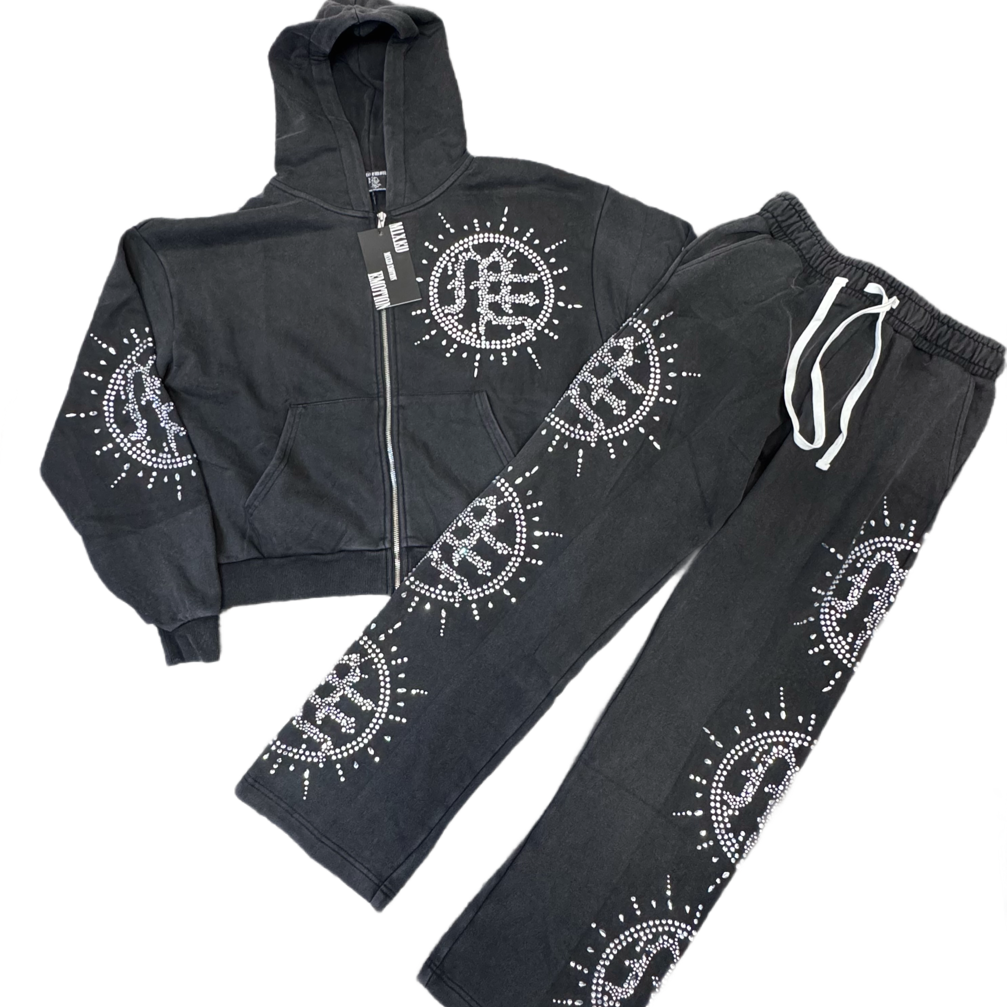 ‘Eclipse’ Gray Rhinestone “SET”