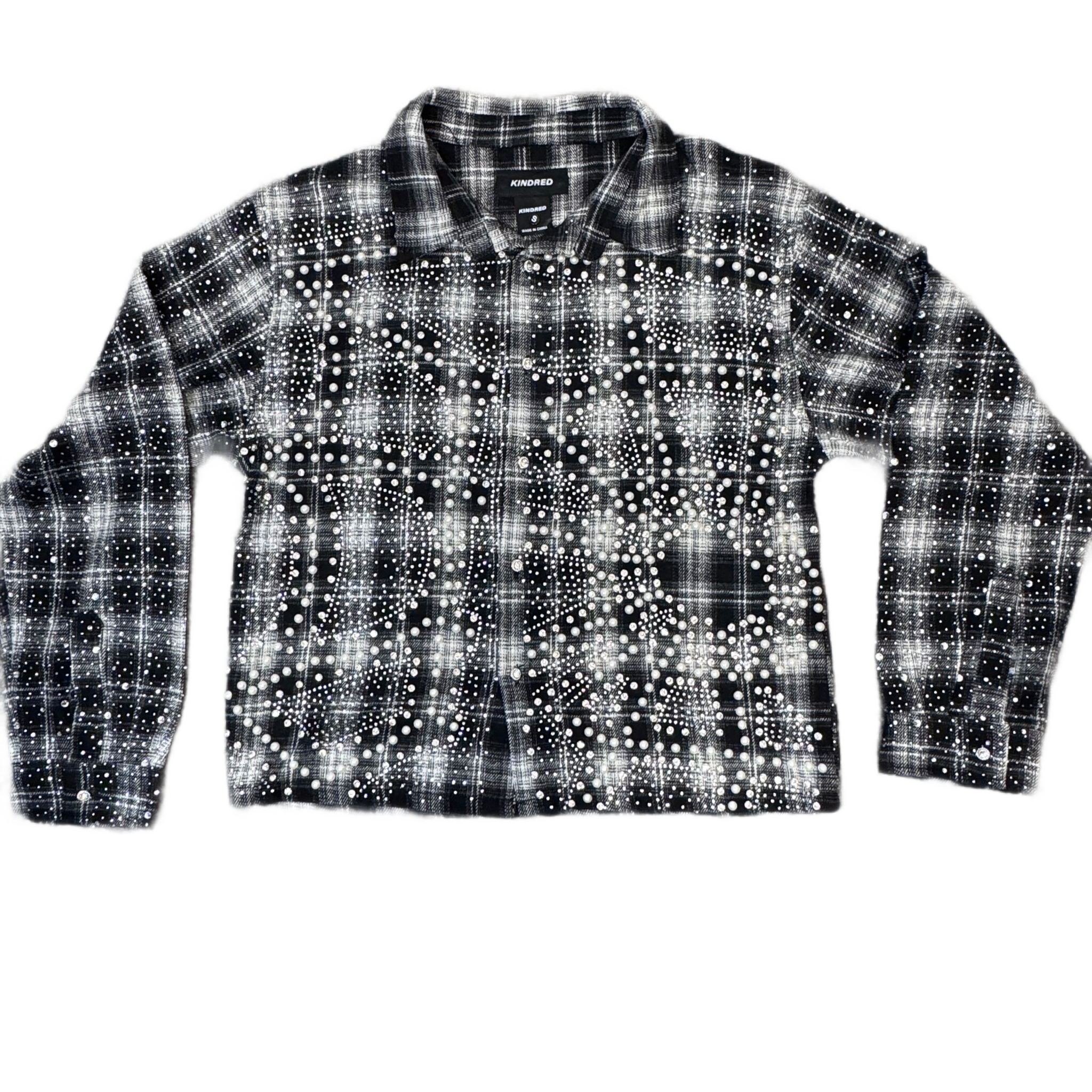 KINDRED Shirt with  Shine “BLACK AND WHITE”